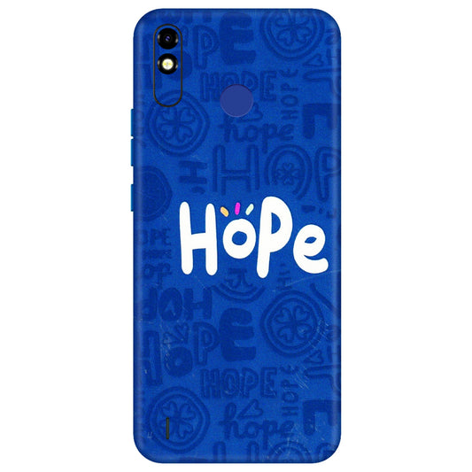 Tecno Phone Skins (All Models) - Hope Doodles Blue - 3D Embossed Finish (L-43) Tecno Spark Go Plus