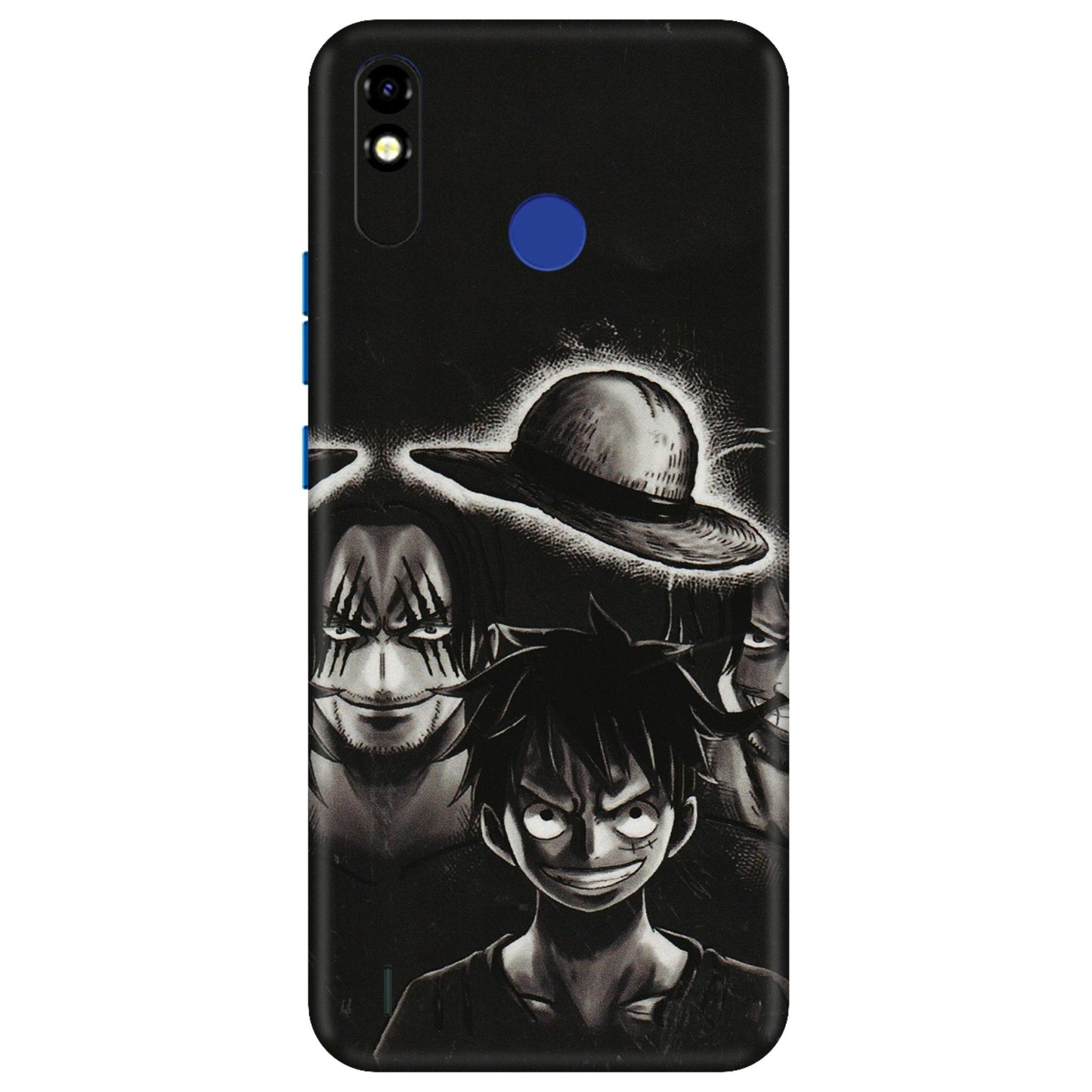 Tecno Phone Skins (All Models) - Black Luffy Hat - 3D Embossed Finish (L-57) Tecno Spark Go Plus