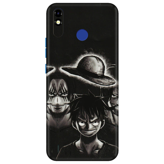 Tecno Phone Skins (All Models) - Black Luffy Hat - 3D Embossed Finish (L-57) Tecno Spark Go Plus