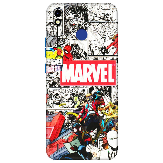 Tecno Phone Skins (All Models) - Marvel Colorful Comic - 3D Embossed Finish (L-64) Tecno Spark Go Plus