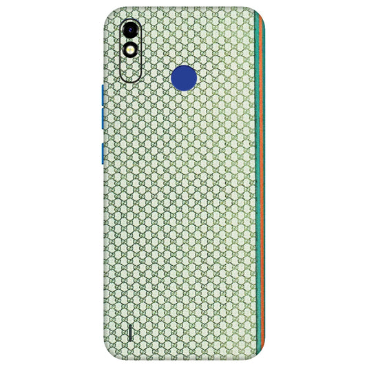 Tecno Phone Skins (All Models) - Gucci Fabric Pattern - 3D Embossed Finish (L-73) Tecno Spark Go Plus