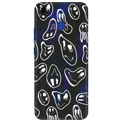 Tecno Phone Skins (All Models) - Distorted Smileys - 3D Embossed Finish (L-92) Tecno Spark Go Plus