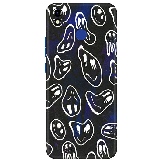 Tecno Phone Skins (All Models) - Distorted Smileys - 3D Embossed Finish (L-92) Tecno Spark Go Plus