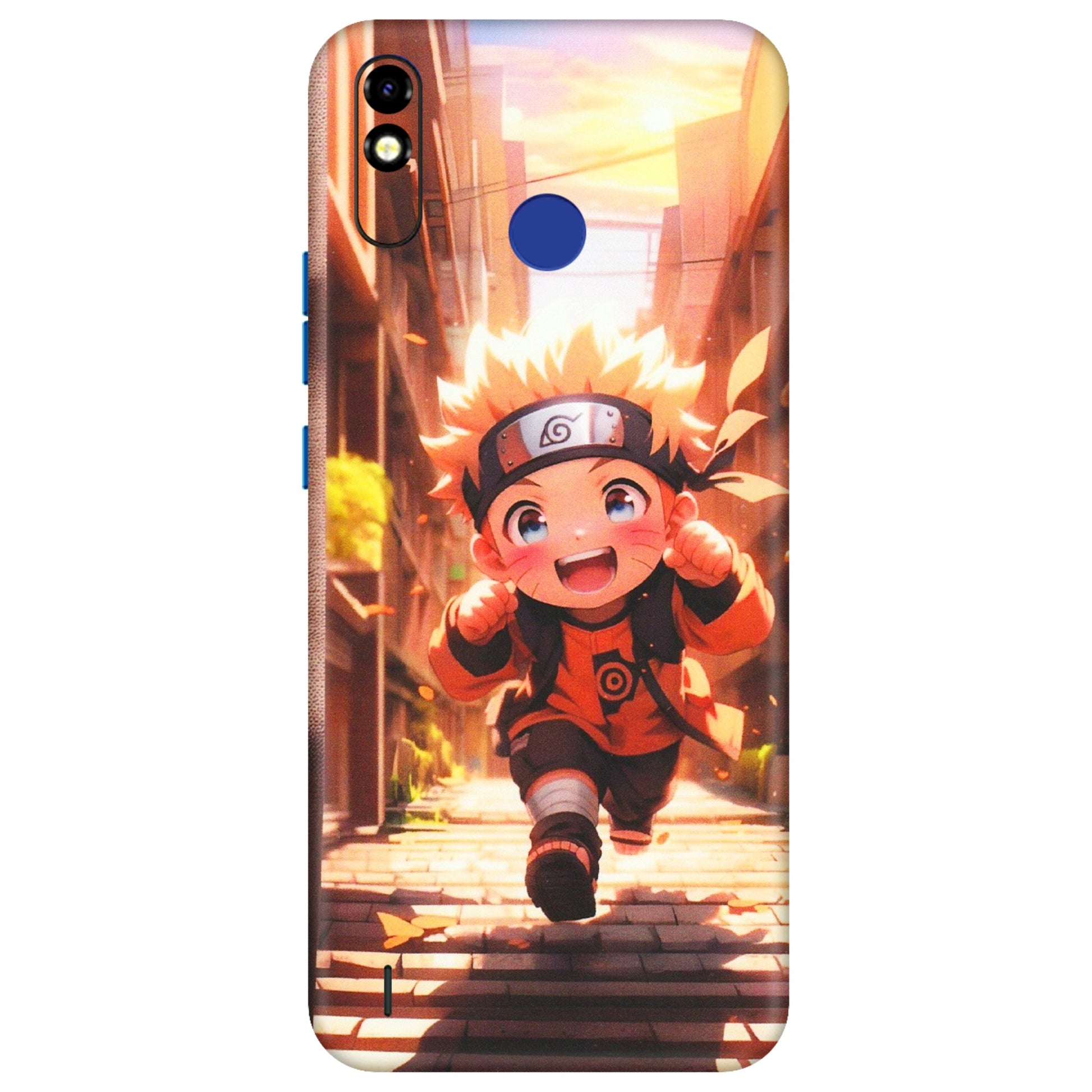 Tecno Phone Skins (All Models) - Naruto Cute Toon Running - Matte Finish (M-04) Tecno Spark Go Plus