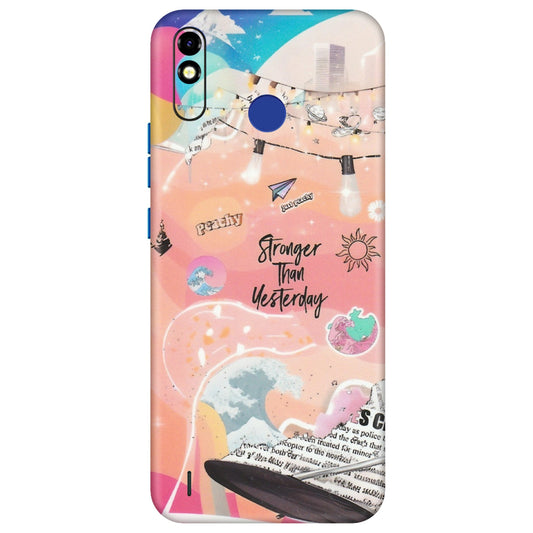 Tecno Phone Skins (All Models) - Stronger Then Yesterday - Matte Finish (M-128) Tecno Spark Go Plus