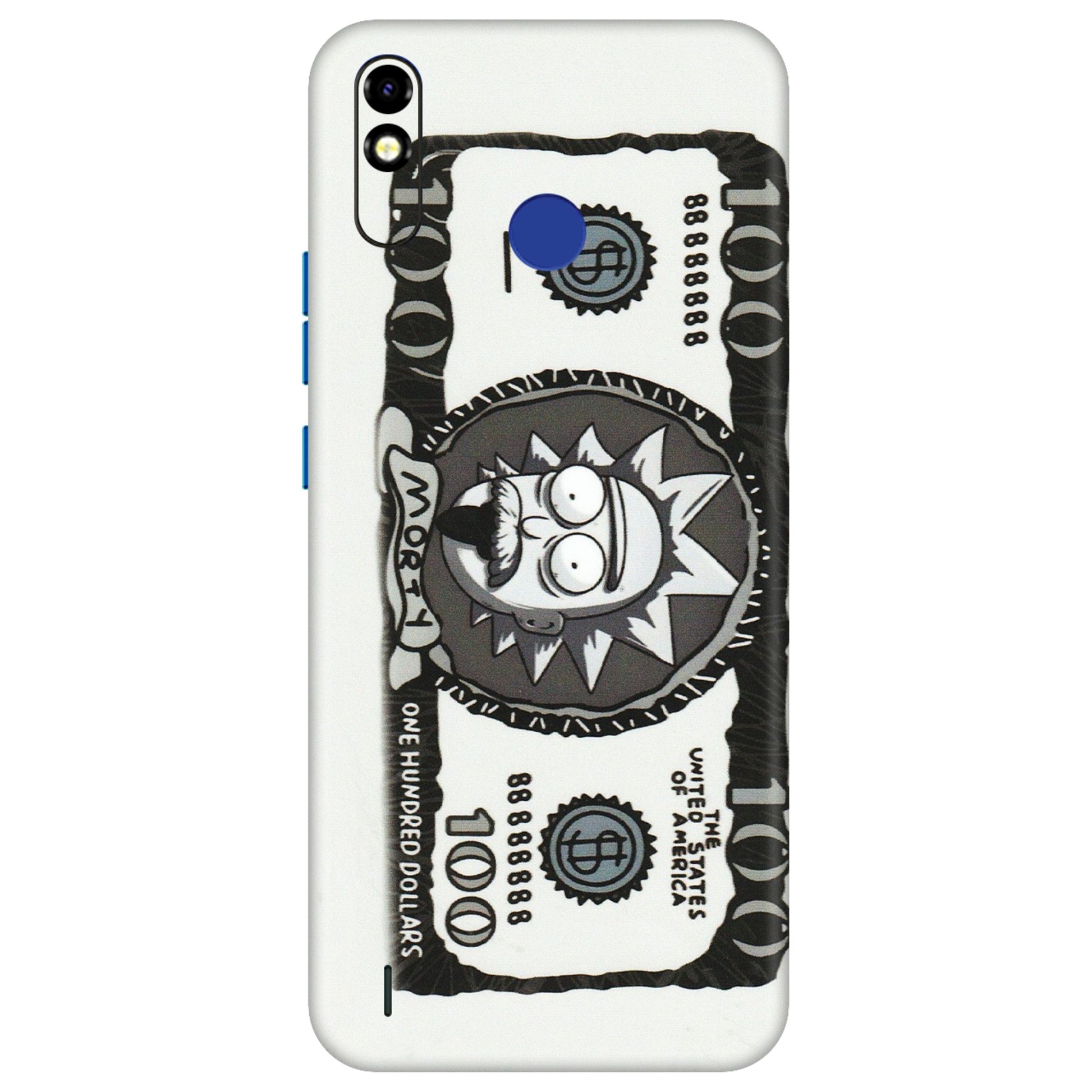 Tecno Phone Skins (All Models) - Rick And Morty Hundred Dollar Anime - Matte Finish (M-161) Tecno Spark Go Plus