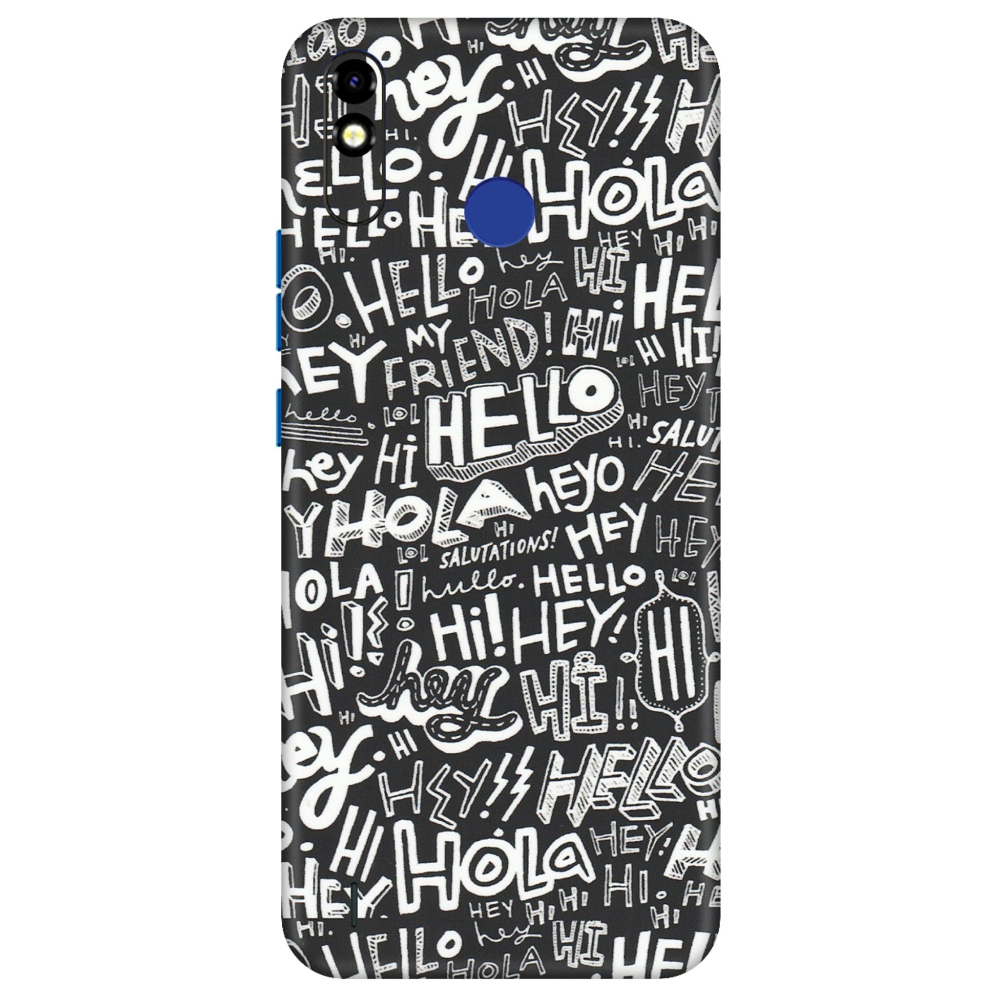 Tecno Phone Skins (All Models) - Hi Hello Doodles - Matte Finish (M-25) Tecno Spark Go Plus