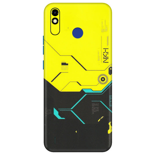 Tecno Phone Skins (All Models) - Black Yellow Technica - Matte Finish (M-53) Tecno Spark Go Plus