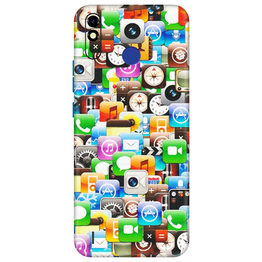 Tecno Phone Skins (All Models) - All Apple Icons - Matte Finish (M-93) Tecno Spark Go Plus