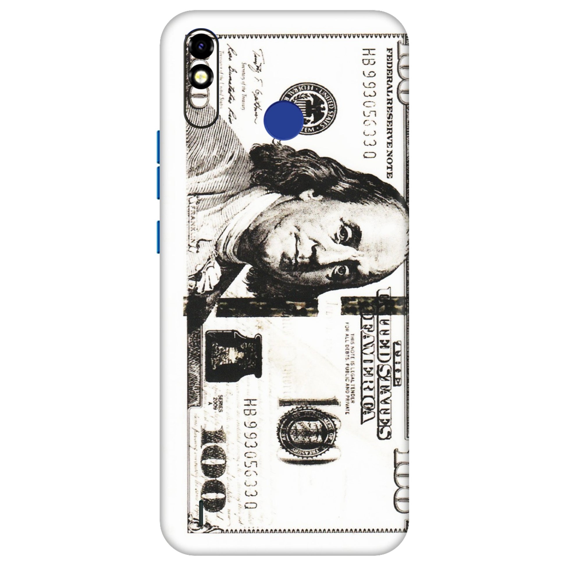 Tecno Phone Skins (All Models) - 100 Dollar Currency - Transparent Finish (T-01) Tecno Spark Go Plus
