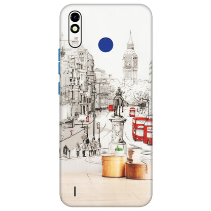 Tecno Phone Skins (All Models) - London Street - Transparent Finish (T-02) Tecno Spark Go Plus