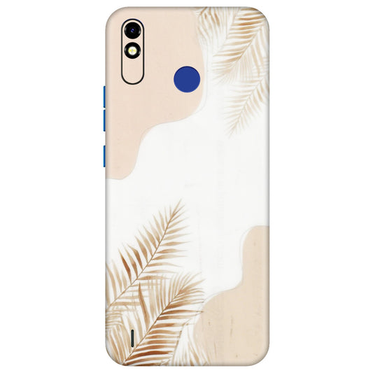 Tecno Phone Skins (All Models) - Gold Petals Abstract - Transparent Finish (T-08) Tecno Spark Go Plus