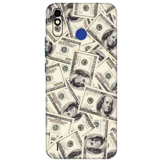 Tecno Phone Skins (All Models) - Dollar Lover - Transparent Finish (T-17) Tecno Spark Go Plus