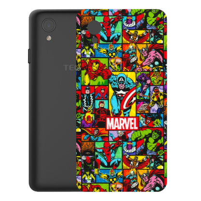 Tecno Phone Skins (All Models) - MARVELOUS Comic Characters - 3D Embossed Finish (L-129) Tecno Y2