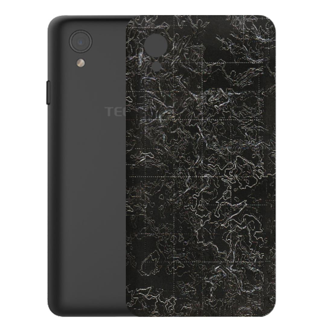 Tecno Phone Skins (All Models) - Black map Texture - 3D Embossed Finish (L-201) Tecno Y2