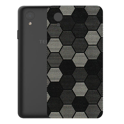 Tecno Phone Skins (All Models) - Black & White Dotted Honeycomb Texture - 3D Embossed Finish (L-202) Tecno Y2