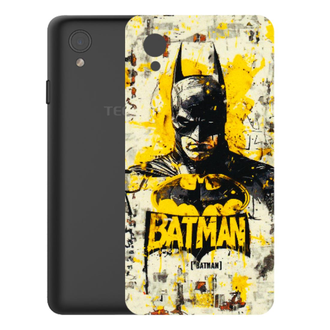 Tecno Phone Skins (All Models) - Batman Yellow BT - 3D Embossed Finish (L-304) Tecno Y2