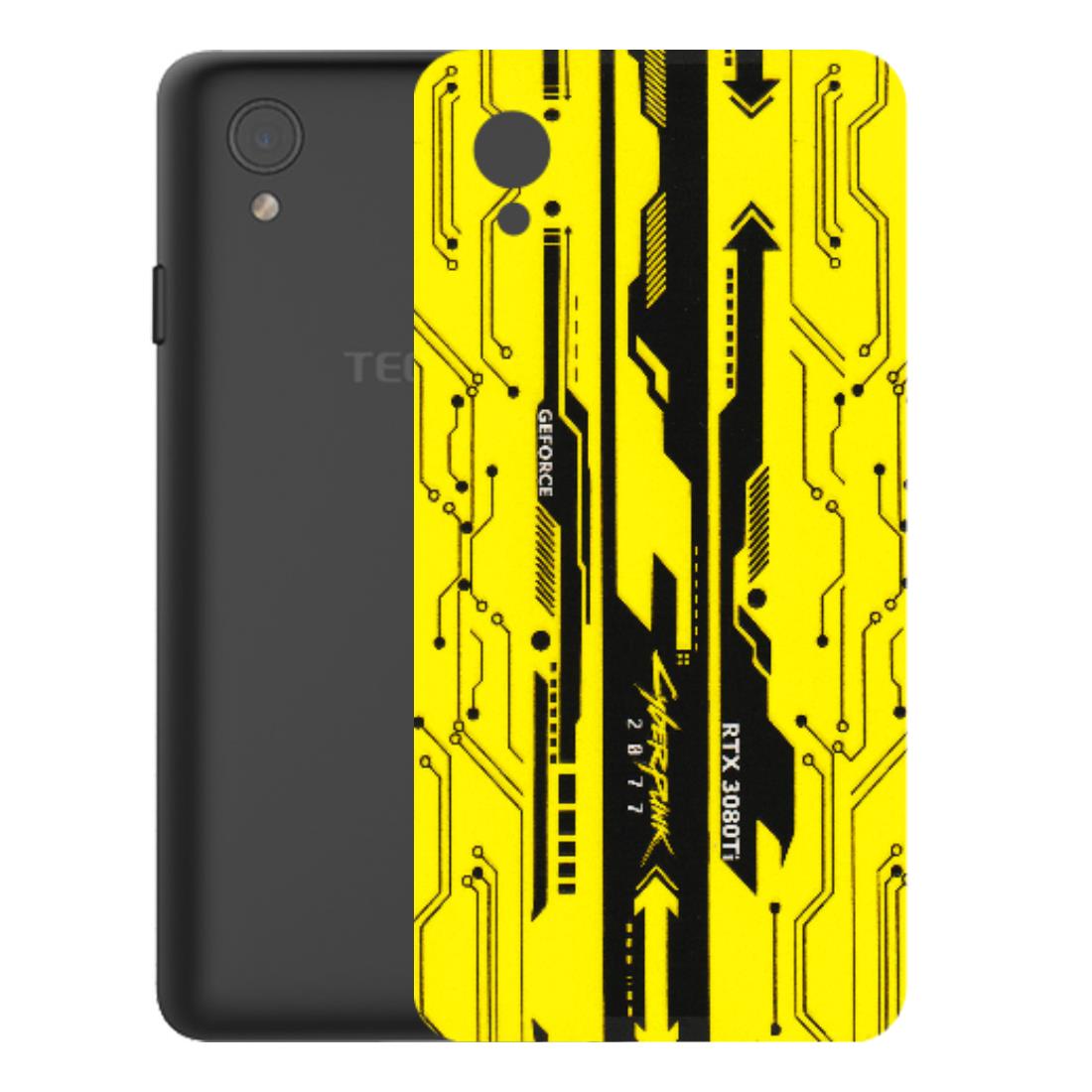 Tecno Phone Skins (All Models) - Yellow Cyberpunk - 3D Embossed Finish (L-93) Tecno Y2