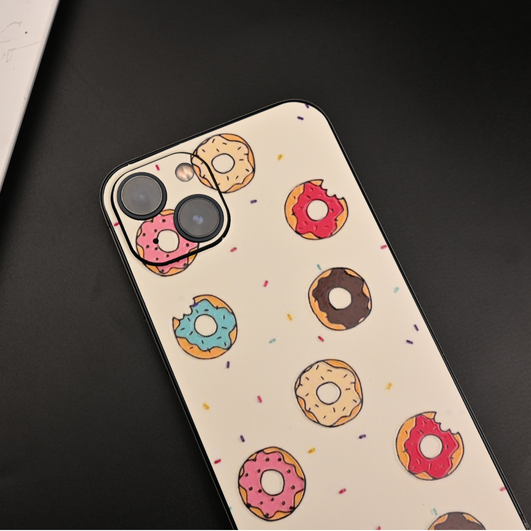 Mini Donuts Doodle Art 3D Embossed Phone Skin