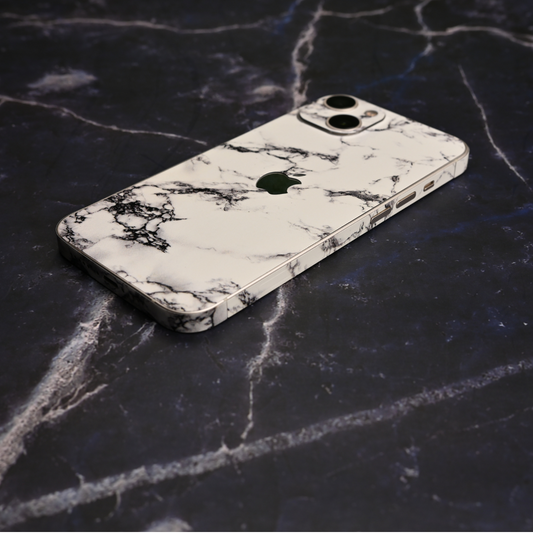 Black and White Marble Texture 3D Embossed Phone Skin - Skinly