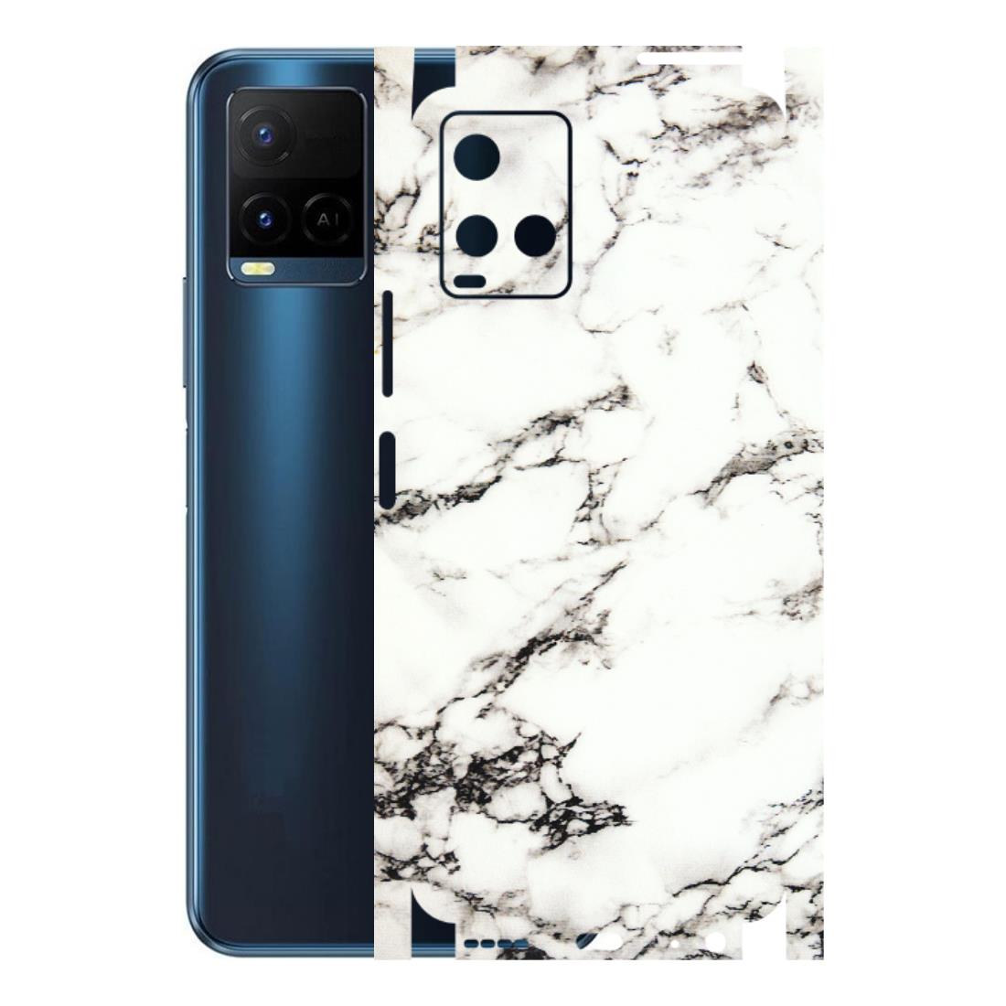 VIVO Y Series Phone Skins (All Models) - Black and White Marble Texture - 3D Embossed Finish (L-124) Vivo Y21 2021