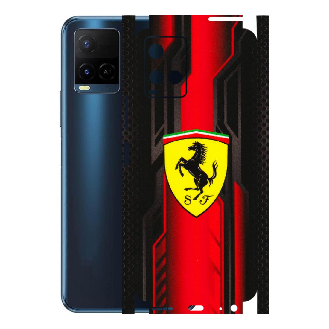 VIVO Y Series Phone Skins (All Models) - Black Ferrari Logo - 3D Embossed Finish (L-253) Vivo Y21 2021