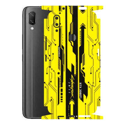 VIVO Z/V/X/T/U/S Series Phone Skins (All Models) - Yellow Cyberpunk - 3D Embossed Finish (L-93) Vivo Nex A