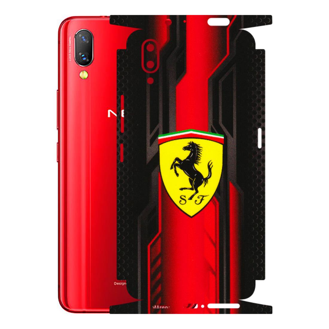 VIVO Z/V/X/T/U/S Series Phone Skins (All Models) - Black Ferrari Logo - 3D Embossed Finish (L-253) Vivo Nex S