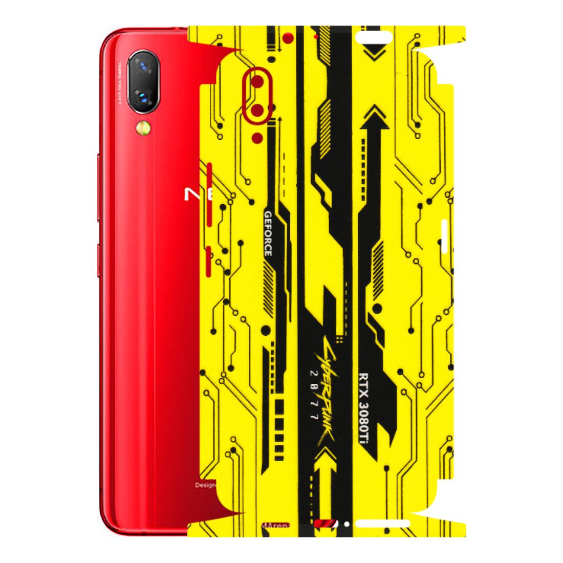 VIVO Z/V/X/T/U/S Series Phone Skins (All Models) - Yellow Cyberpunk - 3D Embossed Finish (L-93) Vivo Nex S