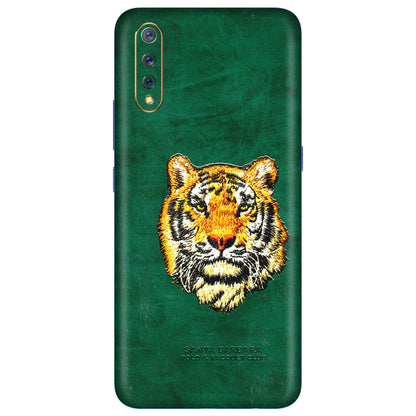 VIVO Z/V/X/T/U/S Series Phone Skins (All Models) - Leather Feel Tiger - 3D Embossed Finish (L-111) Vivo S1