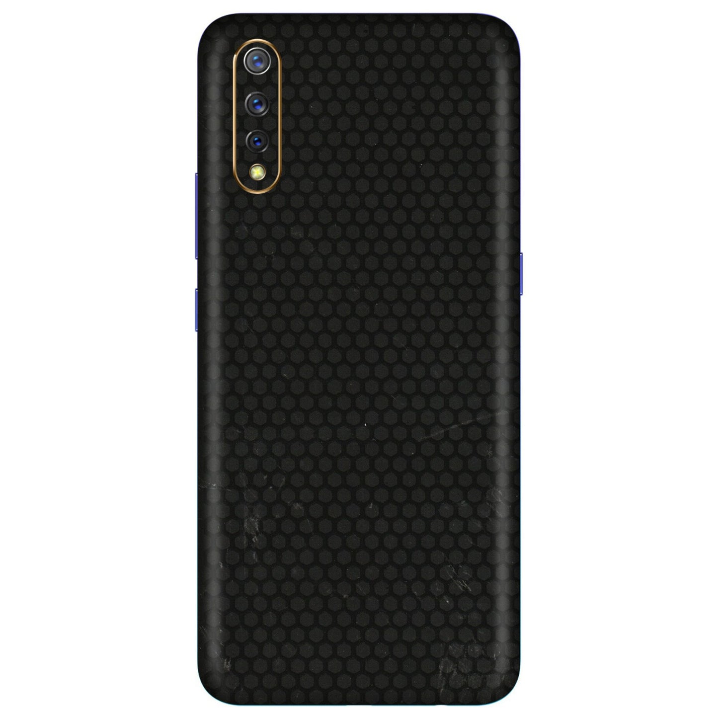 VIVO Z/V/X/T/U/S Series Phone Skins (All Models) - Black honeycomb - 3D Embossed Finish (L-114) Vivo S1