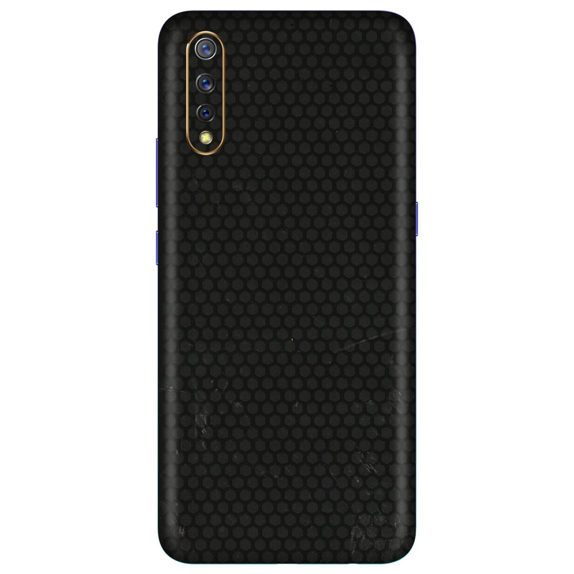 VIVO Z/V/X/T/U/S Series Phone Skins (All Models) - Black honeycomb - 3D Embossed Finish (L-114) Vivo S1