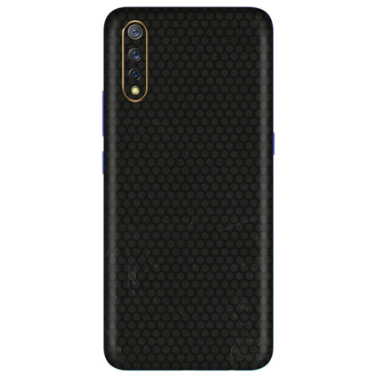 VIVO Z/V/X/T/U/S Series Phone Skins (All Models) - Black honeycomb - 3D Embossed Finish (L-114) Vivo S1
