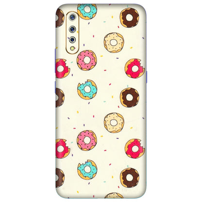 VIVO Z/V/X/T/U/S Series Phone Skins (All Models) - Mini Donuts Doodle Art - 3D Embossed Finish (L-122) Vivo S1