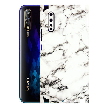 VIVO Z/V/X/T/U/S Series Phone Skins (All Models) - Black and White Marble Texture - 3D Embossed Finish (L-124) Vivo S1
