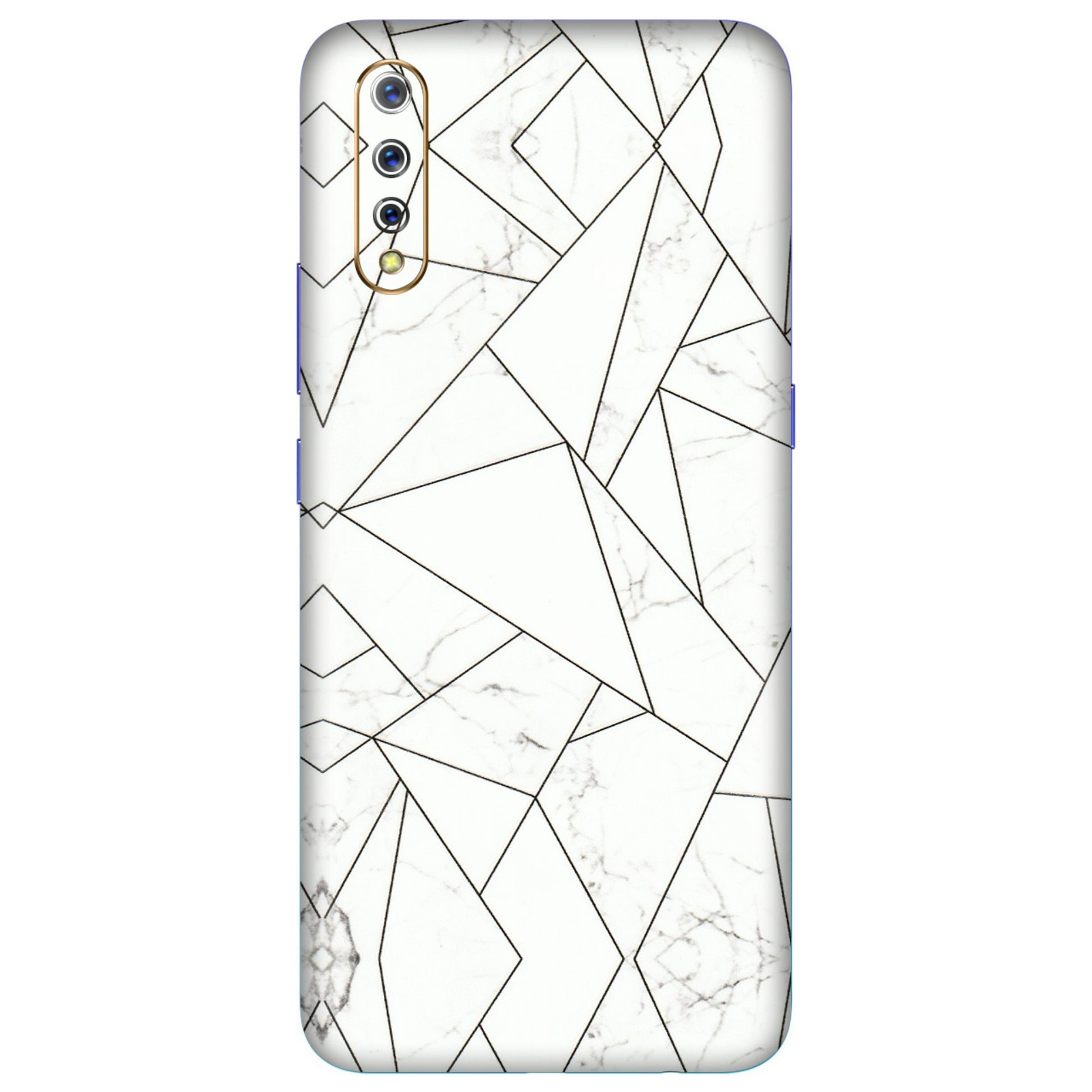 VIVO Z/V/X/T/U/S Series Phone Skins (All Models) - Luxury White Marble Effect - 3D Embossed Finish (L-168) Vivo S1