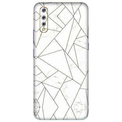VIVO Z/V/X/T/U/S Series Phone Skins (All Models) - Luxury White Marble Effect - 3D Embossed Finish (L-168) Vivo S1