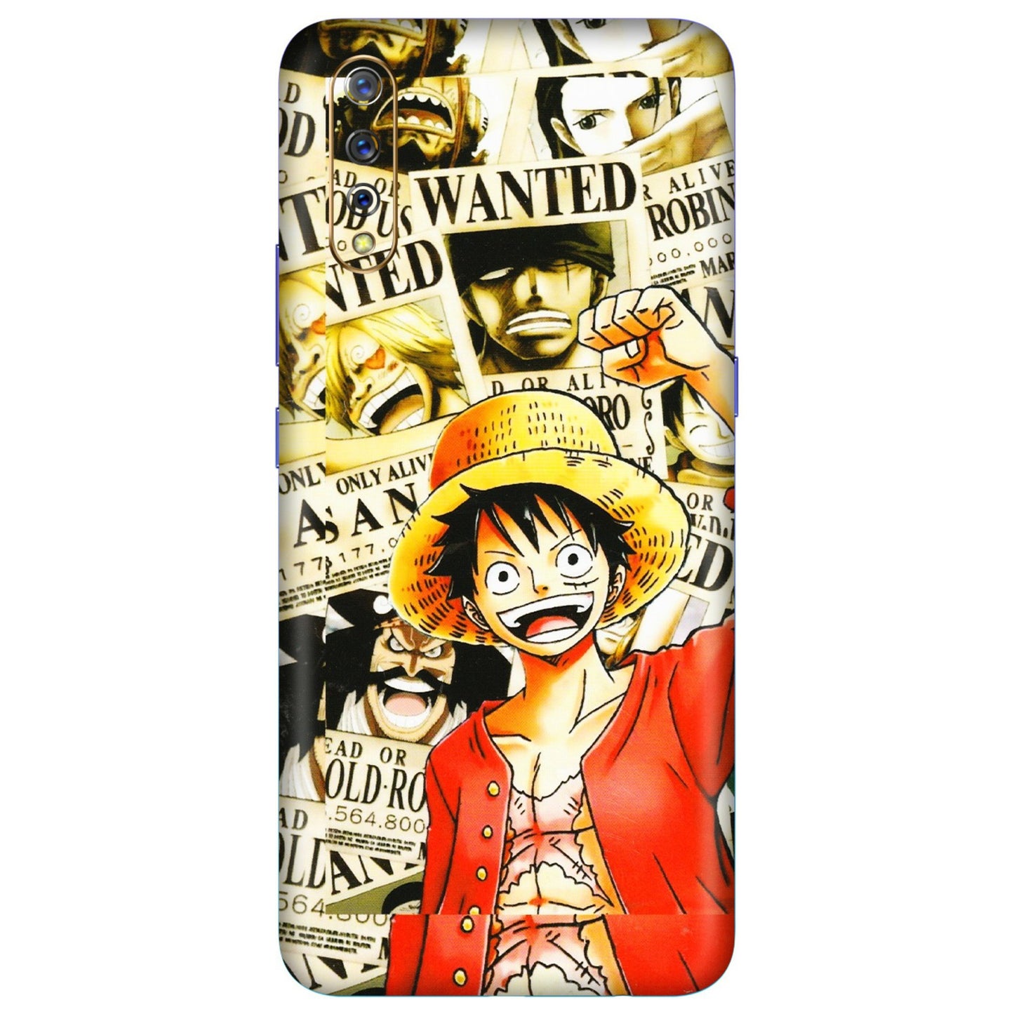 VIVO Z/V/X/T/U/S Series Phone Skins (All Models) - Luffy Anime - 3D Embossed Finish (L-177) Vivo S1
