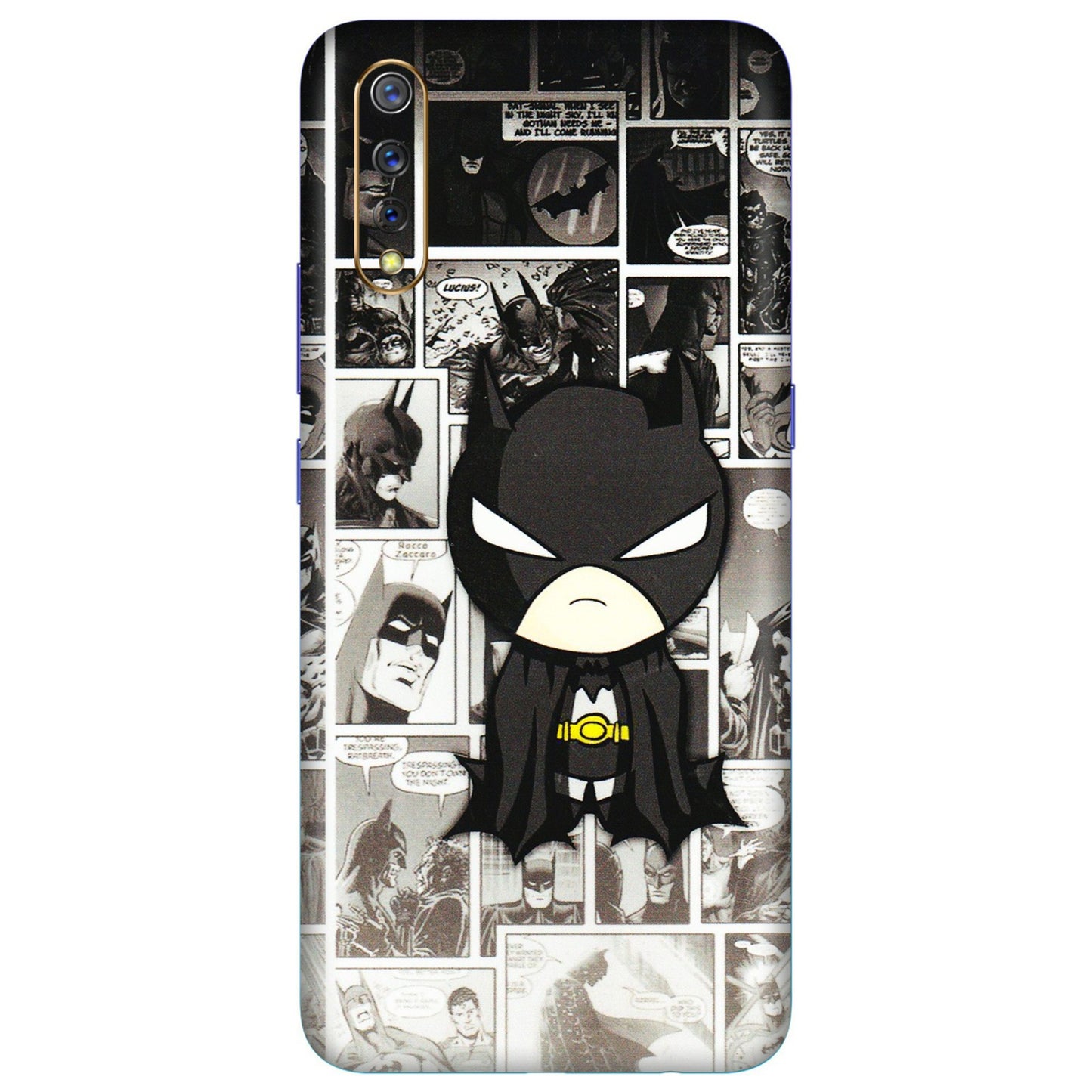 VIVO Z/V/X/T/U/S Series Phone Skins (All Models) - Toon Batman - 3D Embossed Finish (L-182) Vivo S1