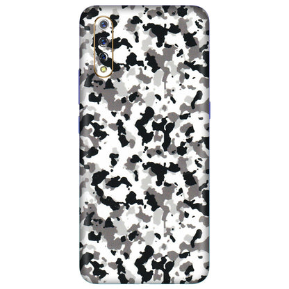 VIVO Z/V/X/T/U/S Series Phone Skins (All Models) - White Black Camouflage - 3D Embossed Finish (L-18) Vivo S1