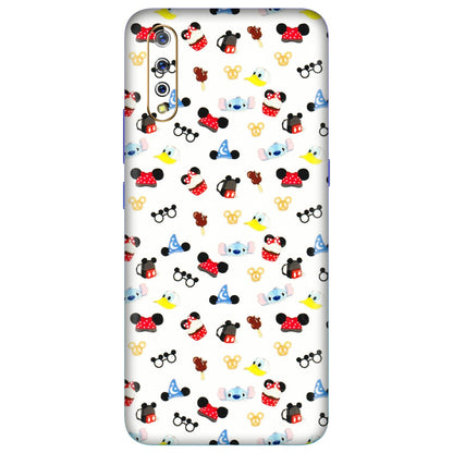 VIVO Z/V/X/T/U/S Series Phone Skins (All Models) - Minnie Mouse & Donald Doodles s - 3D Embossed Finish (L-194) Vivo S1