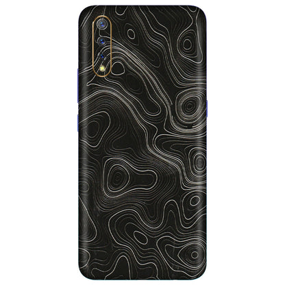 VIVO Z/V/X/T/U/S Series Phone Skins (All Models) - Black Swirl - 3D Embossed Finish (L-196) Vivo S1