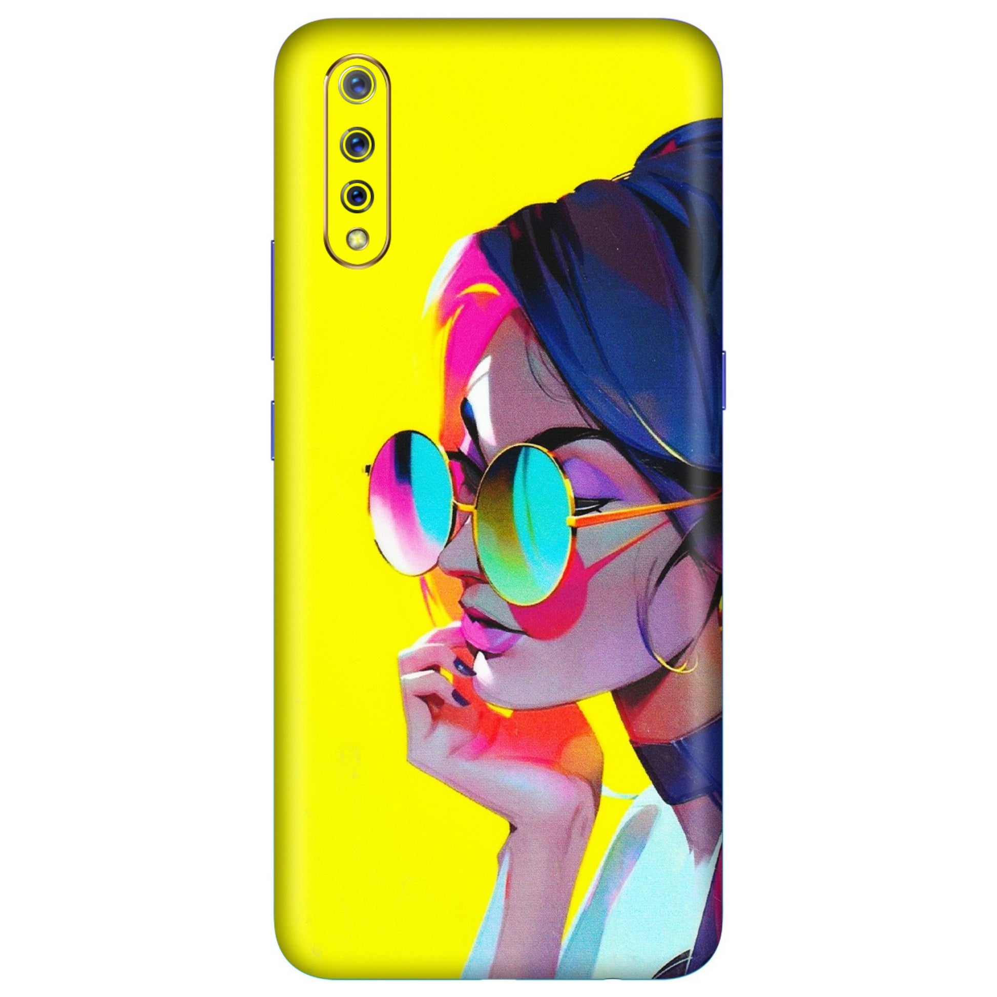 VIVO Z/V/X/T/U/S Series Phone Skins (All Models) - Bold Stylish Girl - 3D Embossed Finish (L-222) Vivo S1