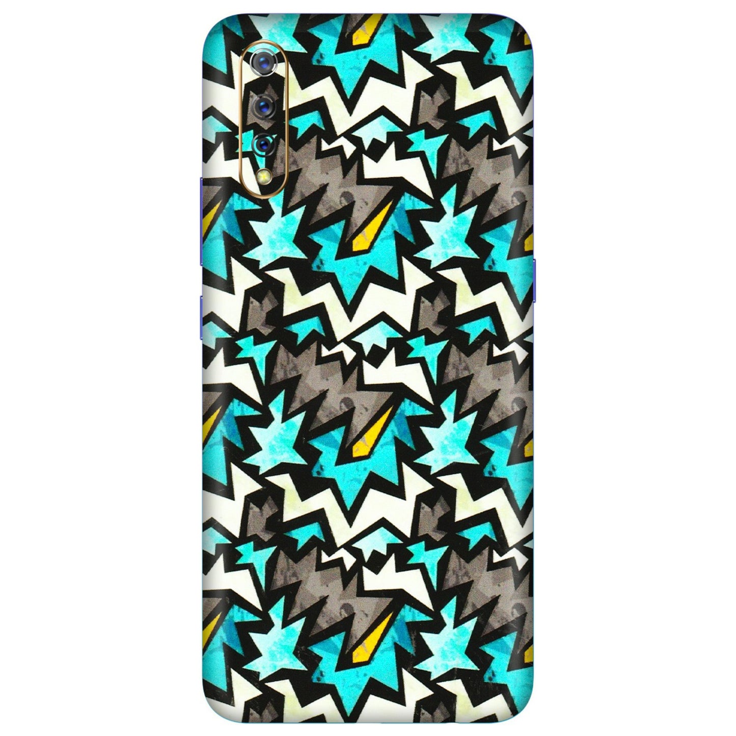 VIVO Z/V/X/T/U/S Series Phone Skins (All Models) - Funky Zig Zag - 3D Embossed Finish (L-223) Vivo S1