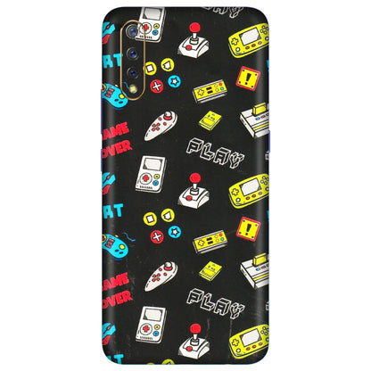 VIVO Z/V/X/T/U/S Series Phone Skins (All Models) - Gaming Doodles - 3D Embossed Finish (L-224) Vivo S1
