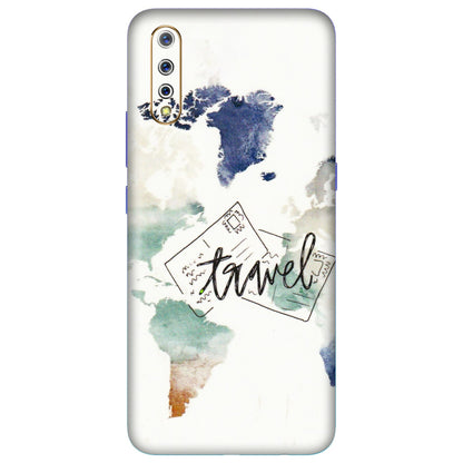VIVO Z/V/X/T/U/S Series Phone Skins (All Models) - Travel The World - 3D Embossed Finish (L-232) Vivo S1