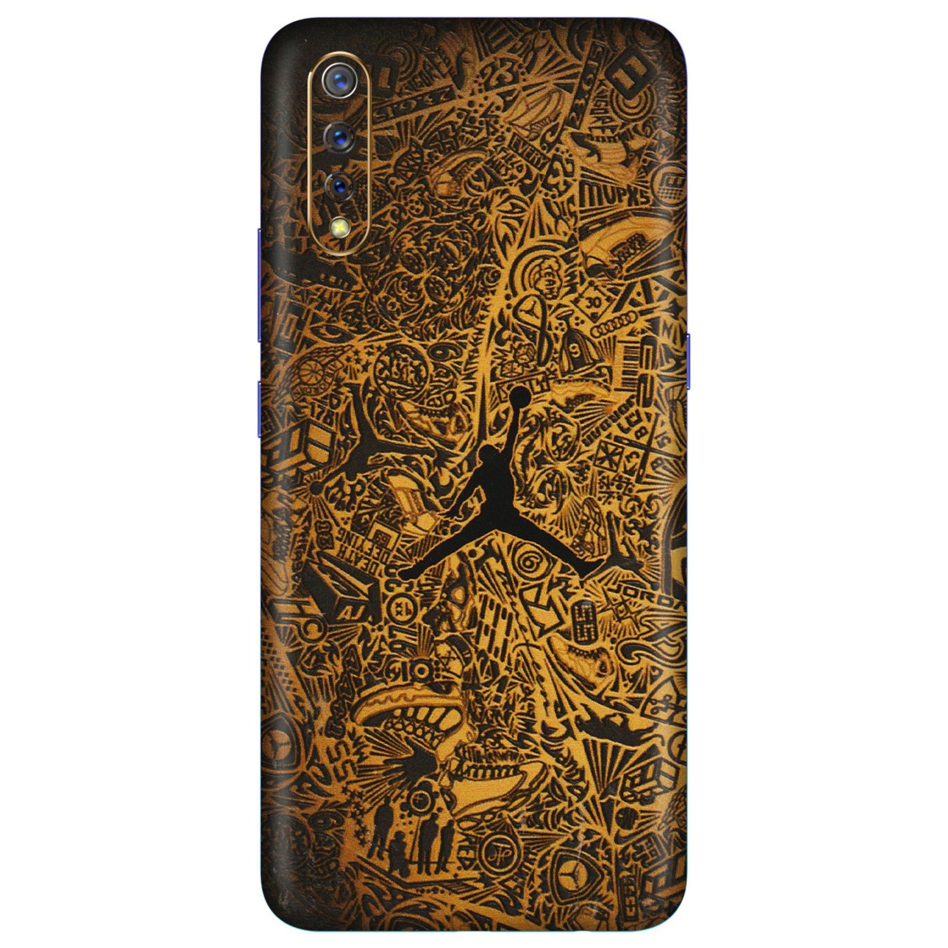 VIVO Z/V/X/T/U/S Series Phone Skins (All Models) - Premium Gold Basketball Player - 3D Embossed Finish (L-236) Vivo S1