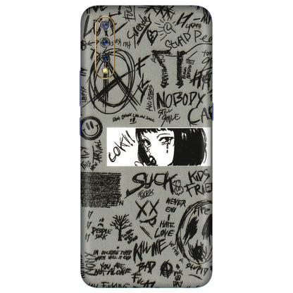 VIVO Z/V/X/T/U/S Series Phone Skins (All Models) - Never Have Love Anime - 3D Embossed Finish (L-260) Vivo S1
