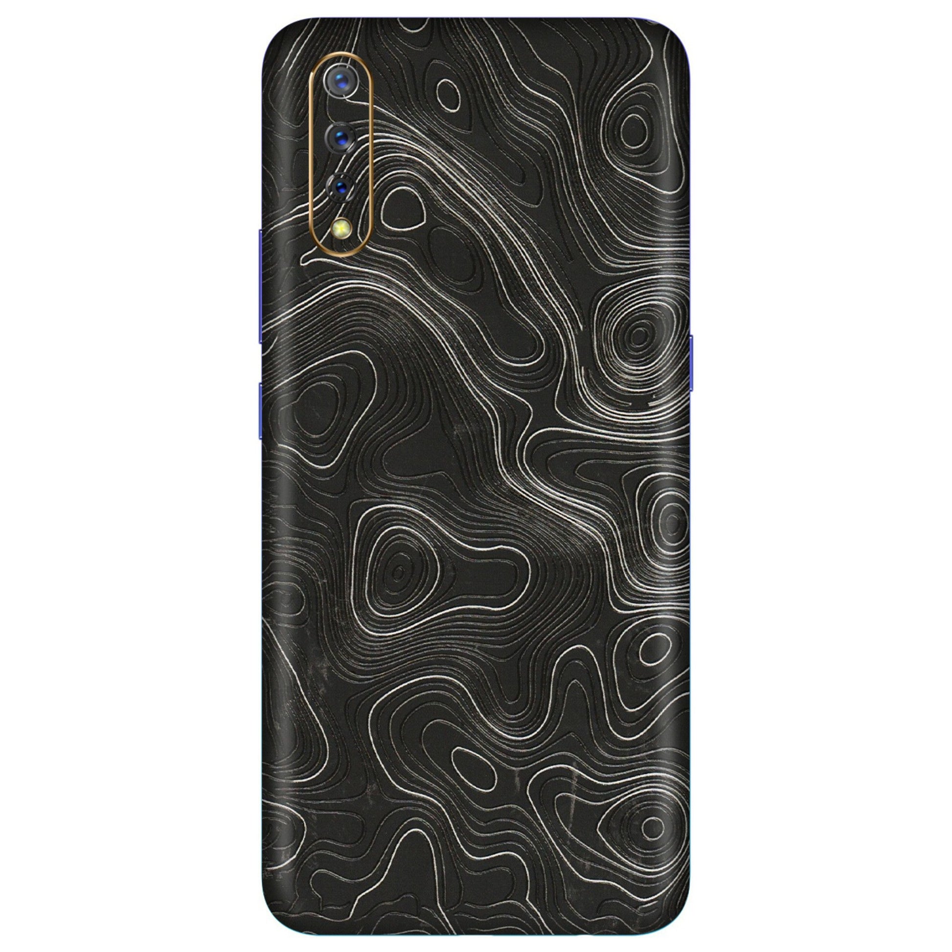 VIVO Z/V/X/T/U/S Series Phone Skins (All Models) - Abstract White Line Map - 3D Embossed Finish (L-269) Vivo S1