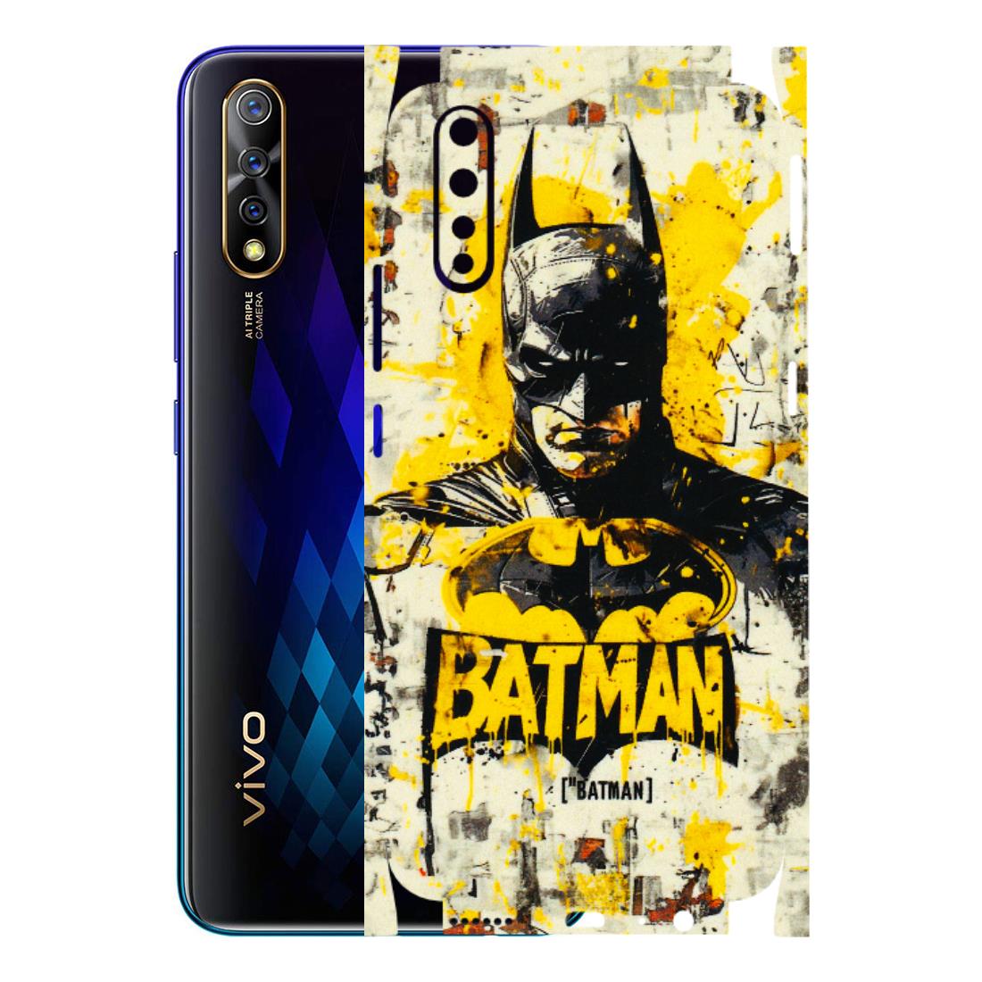 VIVO Z/V/X/T/U/S Series Phone Skins (All Models) - Batman Yellow BT - 3D Embossed Finish (L-304) Vivo S1